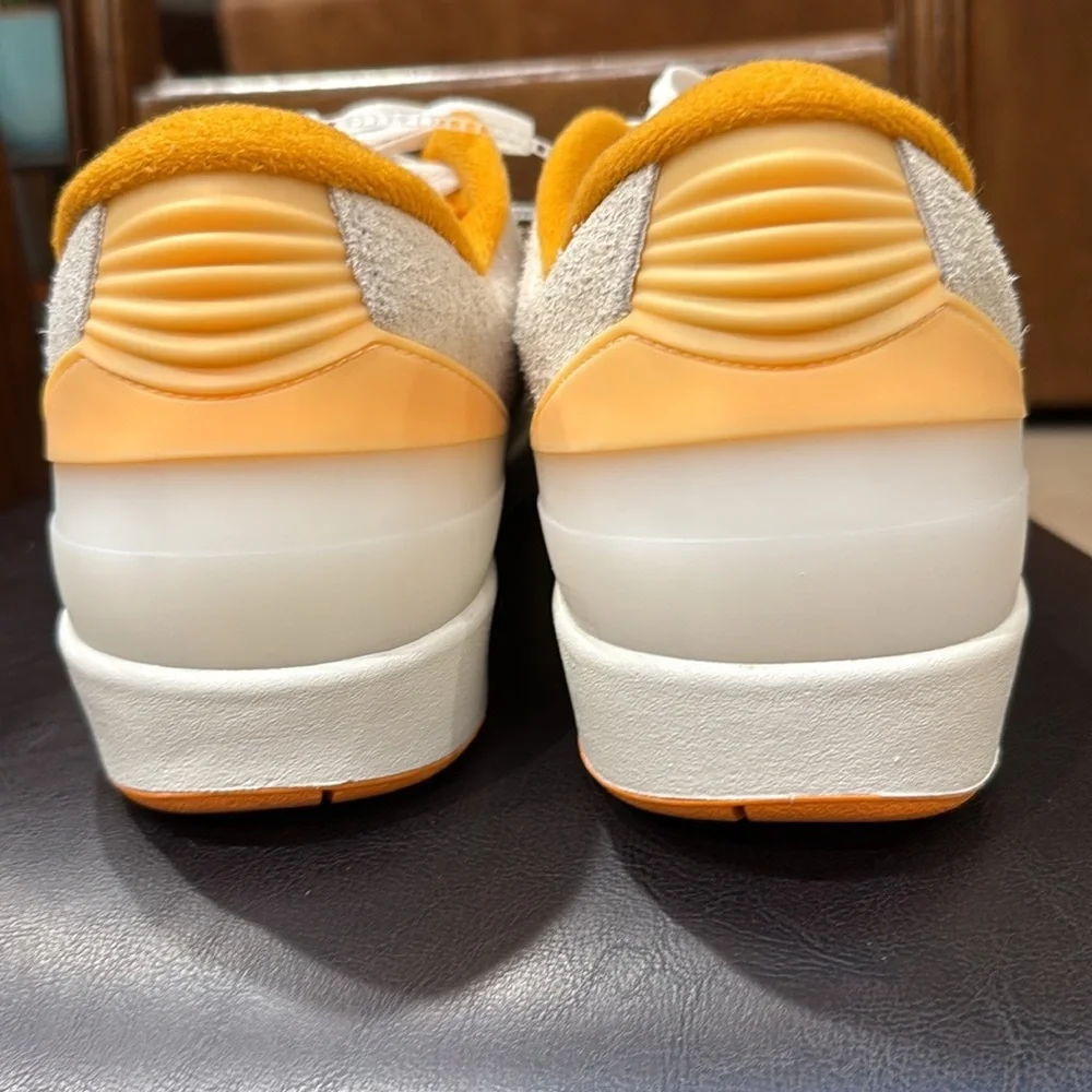 Air Jordan New  Size 18 White and Orange Retro Men's Basketball